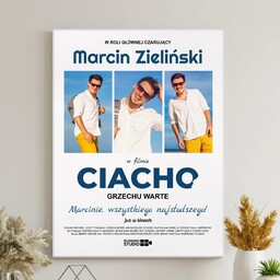 Obraz drukowany na płótnie z kolażem zdjęć 30x40 cm dla chłopaka narzeczonego męża