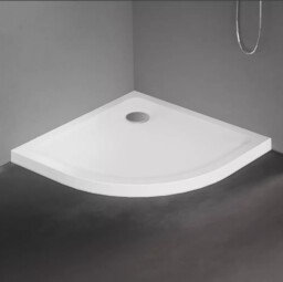 New Trendy Mild brodzik półokrągły akrylowy 80x80x4,5 biały B-0621