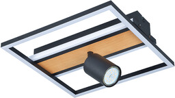 Lampa sufitowa KORDA CZARNA+DREWNO/BLACK+WOOD C230857703 - Zuma Line