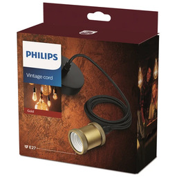 Philips - Vintage Cord Lampa Wisząca Gold