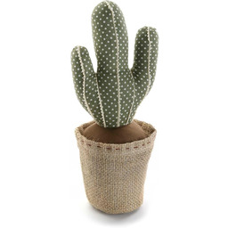 Versa 20270119 stoper do drzwi z wzorem kaktusa, drewno, zielony, 12 x 12 x 34 cm