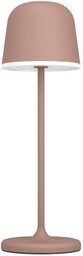 EGLO Mannera zewnętrzna lampa stołowa LED, lampka nocna z funkcją ściemniania, bezprzewodowa lampa stołowa z portem USB, metal w kolorze rdzawo-brązow