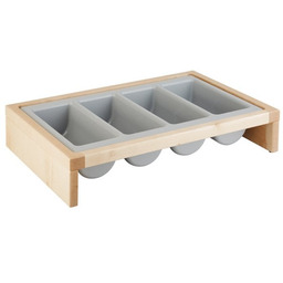 Pojemnik na sztućce z drewna klon 575x470x120mm I APS