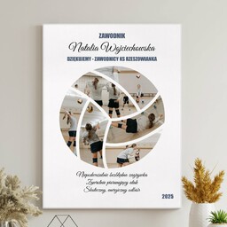 Obraz drukowany na płótnie z kolażem zdjęć 30x40 cm dla siatkarki