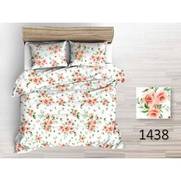 Darymex Pościel z kory 140x200 biała pomarańczowa zielona kwiatki 1438N Koralove