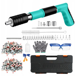 Zszywacz Pneumatyczny Gwoździarka Do Drewna Betonu Metalu +200 Gwoździ