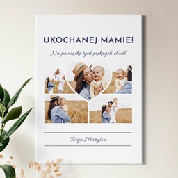 Obraz drukowany na płótnie z kolażem zdjęć 50x70 dla mamy