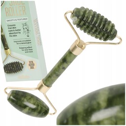 Jadeitowy Roller Do Pielęgnacji Twarzy Masażer 2W1 Teksturowy Wałek Rolka