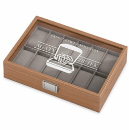 Szkatułka drewniana kuferek na zegarki z grawerem dla niej na Dzień Kobiet