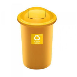 Plafor Sp. Z O.o Kosz do segregacji TOP BIN 50L żółty PLASTIK METAL