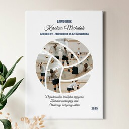Obraz drukowany na płótnie z kolażem zdjęć 50x70 dla siatkarki