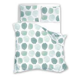 Faro Pościel z mikrofibry 220x200 akwarelowe plamy zielona 001 XV25