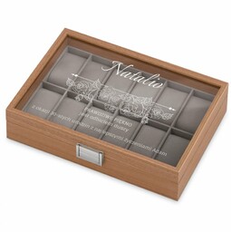 Szkatułka drewniana kuferek na zegarki z grawerem dla niej na 30 urodziny