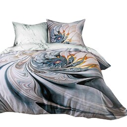 Darymex Pościel satynowa 160x200 22402 biała fioletowa wielokolorwa kwiat bawełniana Panel