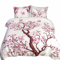 Darymex Pościel satynowa 160x200 22405 różowa pudrowa kwiaty bawełniana Panel