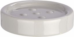 Wenko naczynie Polaris pastelowa szara taca na mydło ceramiczna, 11 x 11 x 2,5 cm