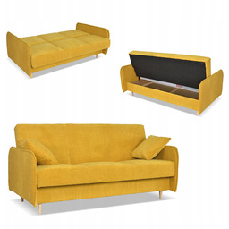 Kanapa sofa Alvo rozkładana wersalka funkcja spania pojemnik Family miodowa