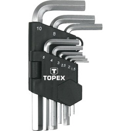 TOPEX Zestaw kluczy sześciokątnych 35D955 1.5 - 10 (9 elementów) Zyskaj