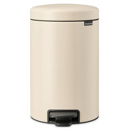 BRABANTIA Kosz na śmieci z pedałem NewIcon 149924 wyjmowane wiadro, nie przepuszcza zapachów, stal 12L Beżowy Zyskaj