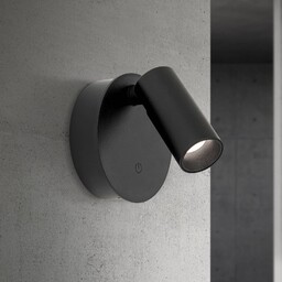 ORION Kinkiet LED Luxy, możliwość ściemniania, czarny, przedpokój, aluminium, nowoczesny