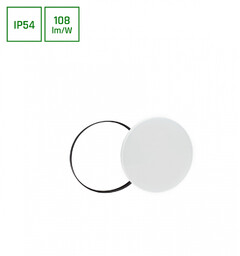 NYMPHEA BLACK & WHITE RINGS 18W WW 230V 115st IP54 FI250x52 BIAŁY/CZARNY OKRĄGŁA