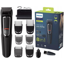 Maszynka Golarka Philips 8w1 Włosy I Broda Trymer Bezprzewodowy Do Zarostu