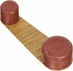 BRINOX 0 obrotowych stoperów, stal nierdzewna, parkiet brązowy, 3,2 x 10,2 x 2,2 cm