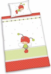 Herding BABY BEST zestaw pościeli dla malucha, dwustronny motyw Lara Beetle, poszewka na kołdrę 100 x 135 cm, poszewka na poduszkę 40 x 60 cm, bawełna/renforce