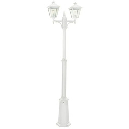 Norlys - London 2 Zewnętrzna Lampa Parkowa Szeroka z Mocowaniem w Betonie Biała