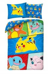 Pościel dziecięca Pokemon 140 x 200 cm 100% bawełna Halantex wielokolorowy