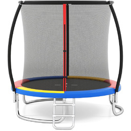 Trampolina zewnętrzna z drabinką Trampolina ogrodowa 244 cm