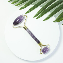 Roller do masowania twarzy pełen spokoju, przeciwzmarszczkowy Ametyst