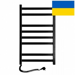 Grzejnik łazienkowy elektryczny 48 80 cm 150 W lewy, czarny Avangard