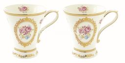 KUBKI PORCELANOWE - HERITAGE Róże (1526 HERI) - pozłacane KPL. 2 SZT.