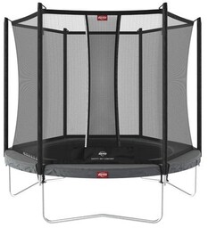 Trampolina ogrodowa Berg Favorit Comfort z siatką zabezpieczającą 270 cm szara