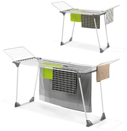 KonigHOFFER Suszarka balkonowa teleskopowa XXL 202 x 56 x 98 cm biała