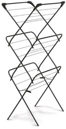 TADAR Suszarka balkonowa Marry III 64 x 45 x 136 cm czarna trzypoziomowa