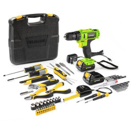 FIELDMANN Wiertarko-wkrętarka FDV 10205-51AR + zestaw 51 narzędzi