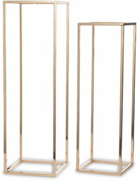 Stojak złoty metalowy na kwiaty komplet 2 szt 80/70cm 130952