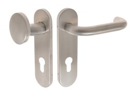 Gałko-klamka drzwiowa stała Venus 72WB, trzpień 9 mm, stal nierdzewna, lewa (ppoż.) (komplet)