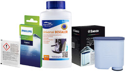 Zestaw Philips Saeco - Filtr Philips Aquaclean CA6903, Uniwersalny Odkamieniacz 250ml, Philips CA6705/10 Środek do Obiegu Mleka