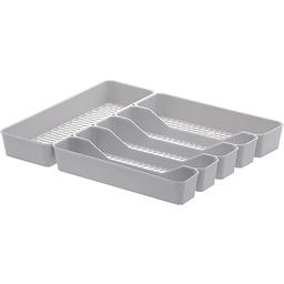 Spectrum Diversified Hexa Organizer do szuflad, nowoczesne sztućce kuchenne, przybory, stojak na sztućce, stojak na sztućce, 6 przegródek, szafka do przechowywania, 13 x 16, szary kamień