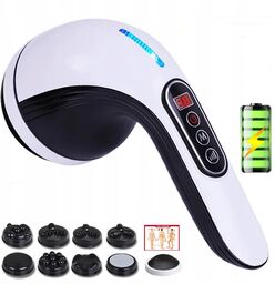 MASAŻER RĘCZNY PLECÓW KARKU DO MASAŻU 9 KOŃCÓWEK