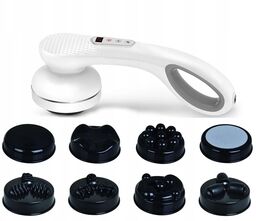 MASAŻER RĘCZNY PLECÓW KARKU DO MASAŻU 8 KOŃCÓWEK