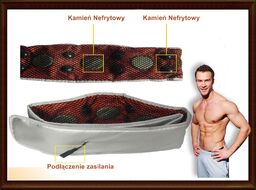 Pas wibracyjny NefrytMed, do masażu pleców, ciała, masażer odchudzający