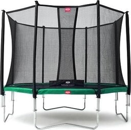 Trampolina ogrodowa Berg Favorit Comfort z siatką zabezpieczającą 380 cm szara