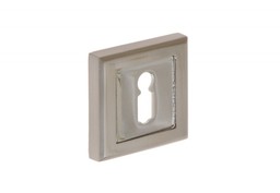 Tarczka kwadratowa KL nikiel-satyna/chrom do klamkek Abies, Celtis, Halesia