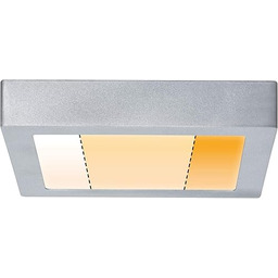 Paulmann 79794 LED Panel Carpo czworokątna w kompl. ściemniana lampa sufitowa 1x13 W chrom matowy oprawa sufitowa metal lampa do salonu 2300 K