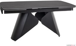 Stół z blatem ceramicznym ARMANDO Signal 90x160-240, Czarny marmur + czarny