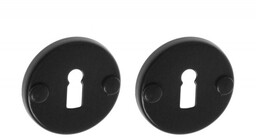 Szyld drzwiowy okrągły czarny na klucz